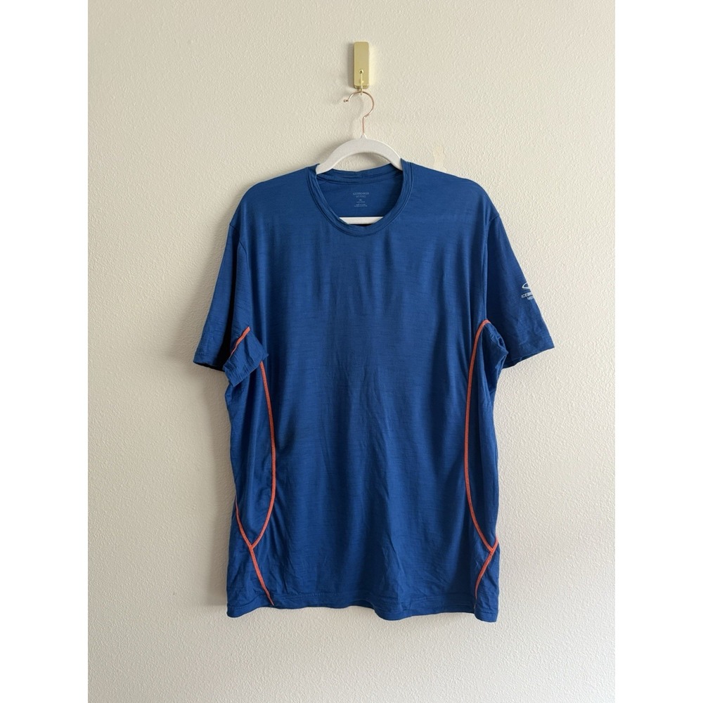 Icebreaker Merino Wool Base Layer Short Sleeve T-shirt Mens Size XL Blue